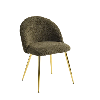 Teddy gyapjú díszítőszék arany alappal Y{0}}C16